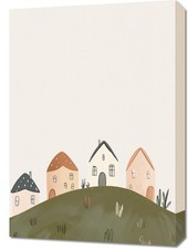 Używany, Obraz 50x70cm Wzory dla Dzieci, Dziewczynki i Chłopca - Domki na sprzedaż  PL
