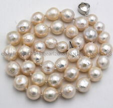 Colar de pérolas Edison barroco branco enorme natural 11-12 mm mar do sul 14-36"" comprar usado  Enviando para Brazil