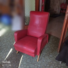 Fauteuil vintage skaï d'occasion  Igny