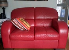 Seater leather sofa for sale  LEIGHTON BUZZARD
