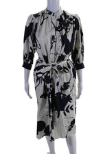 Vestido maxi Libertine feminino estampa floral com cinto branco azul marinho tamanho extra pequeno, usado comprar usado  Enviando para Brazil