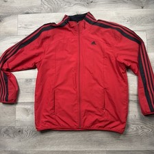 Usado, Jaqueta de atletismo vintage Adidas ClimaProof vermelha masculina tamanho grande treino corrida 09/06 comprar usado  Enviando para Brazil