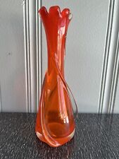 Spiral orange vase for sale  Shipping to Ireland