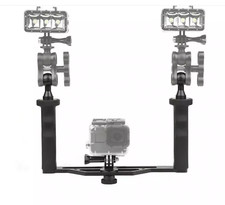 Equipamento estabilizador de bandeja de alumínio alça dupla para câmera subaquática estojo SHOO comprar usado Equipamento estabilizador de bandeja de alumínio alça dupla para câmera subaquática estojo SHOO comprar usado  Enviando para Brazil