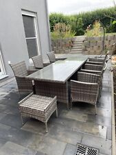 Polyrattan sitzgruppe grau gebraucht kaufen  Giebelstadt