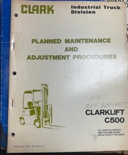 CLARK Modelo C500 GAS Empilhadeira Reparação Serviço Manual de Manutenção Guia de Livro comprar usado  Enviando para Brazil