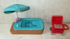 Banheira de hidromassagem e churrasqueira Fisher Price Loving Family para casa de bonecas spa festa comprar usado  Enviando para Brazil