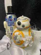 Topper de bolo de casamento engraçado Mr RR2-D2 & BB-8 Droid ação guerra estrela noivo comprar usado  Enviando para Brazil