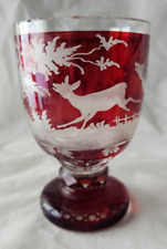 Bohemian glass goblet for sale  LONDON