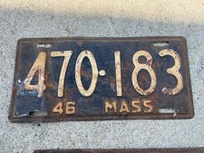 1946 massachusetts license for sale  Buffalo