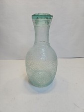 Garrafa de água vintage 1930 vidro colorido aqua geladeira design Crakle com topo comprar usado  Enviando para Brazil