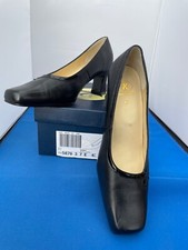 Shoes black leather for sale  DROITWICH