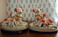 Par Vintage Staffordshire Estilo Duplo Spaniel Estatueta de Cerâmica para Cachorro com Filhotes comprar usado  Enviando para Brazil