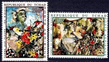 Ciad 1970 dipinti usato  Italia