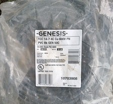 Fio de instalação Genesis 10703908 TCC 14-7 14 AWG preto PBC 600V 50' L comprar usado  Enviando para Brazil