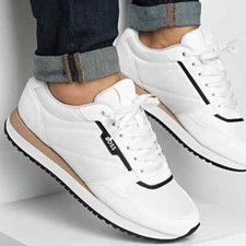 Tênis Masculino Boss by Hugo Boss Kai Runn Branco Tamanhos 7 e 8 RRP £199 HBKRWBB1 comprar usado  Enviando para Brazil