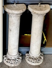 Usado, 2 bases de mesa neoclássicas antigas alabastro coluna de mármore coríntio igreja comprar usado  Enviando para Brazil