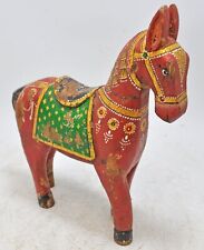 Estatueta de cavalo de madeira esculpida à mão fina rústica pintada à mão, usado comprar usado  Enviando para Brazil