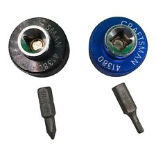 Driver Craftsman USA Finger Bit 1/4” preto, azul 41380 giratório Torx Phillips, usado comprar usado  Enviando para Brazil