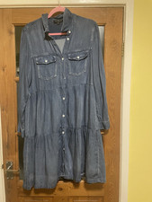 Denim tiered smock for sale  KEIGHLEY