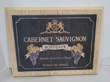 Placa de vinho CABERNET SAUVIGNON adega bar pub restaurante placa de madeira 16,5"×12 3/4"  comprar usado  Enviando para Brazil