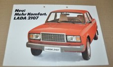 1983 Lada 2107 VAZ Radziecki ZSRR Broszura samochodowa Prospekt DE na sprzedaż  PL