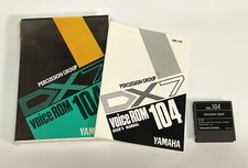 Cartucho de datos Yamaha DX7 Voice ROM 104, caja y manual - Grupo de percusión segunda mano  Embacar hacia Mexico