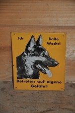 Altes blechschild schäferhund gebraucht kaufen  Limbach-Oberfrohna