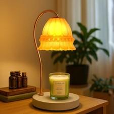 Lâmpada aquecedora de velas com dimmer - Temporizador elétrico flor branca  comprar usado  Enviando para Brazil
