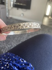 Silver slave bangle for sale  HINCKLEY