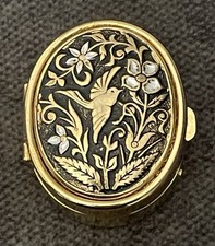 Vintage damascene bird for sale  EXETER