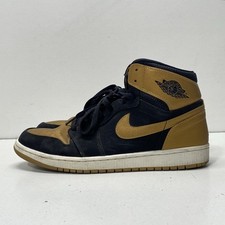 Tênis Jordan Masculino Preto Dourado Couro Maciço Salto Alto Tamanho 11 comprar usado  Enviando para Brazil