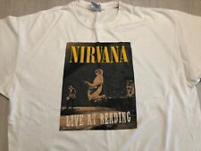 Camiseta promocional Nirvana XL estampa frontal ao vivo na leitura Kurt Cobain Dave Grohl, usado comprar usado  Enviando para Brazil