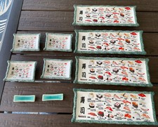 Usado, Prato/prato de molho retangular de sushi japonês 10 peças nomes de peixes comprar usado Usado, Prato/prato de molho retangular de sushi japonês 10 peças nomes de peixes comprar usado  Enviando para Brazil