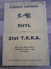 Rhyl 31st .r.r. for sale  STOKE-ON-TRENT