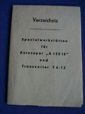 DDR Autoradio Spezialwerkstätten für Autosuper A 130 IS  Transverter T6-12 DDR comprar usado  Enviando para Brazil