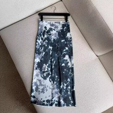 Usado, Saia de embrulho DRIES VAN NOTEN aquarela arte folha verde estampada cintura alta comprar usado  Enviando para Brazil