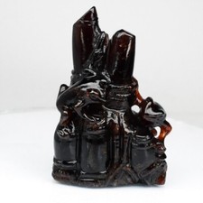Usado, 💎 199,63 ct Dois sapos em uma escultura de bambu natural laranja avermelhada granada gema comprar usado  Enviando para Brazil