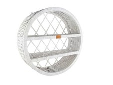 Wiklinowa szafka ścienna okrągła biała, półka ratanowa na ściane 50x17x50 cm na sprzedaż  PL