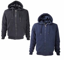 Moletom masculino de lã de pele macia grossa trabalho pesado com zíper com capuz inverno preto comprar usado  Enviando para Brazil
