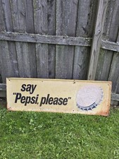 Pepsi sign embossed for sale  Akron