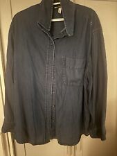 Denim shirt blue for sale  LONDON