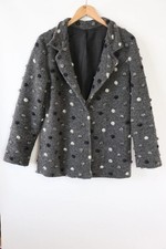 Grey wool coat for sale  LEICESTER