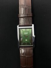 Raro Seiko Vintage Tanque Fino Quartzo Relógio Masculino de Couro Lindo (FRETE GRÁTIS comprar usado  Enviando para Brazil