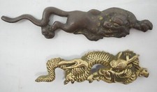 Conjunto de enfeite japonês Katana Menuki cabo de espada dragão e tigre original 0613F17 comprar usado  Enviando para Brazil