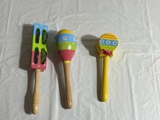 Usado, Conjunto de instrumentos musicais infantis à mão Maracas Clapper Symbols (3 peças) comprar usado  Enviando para Brazil