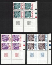 Nova Caledônia homem pré-histórico petróglifos 3v blocos de canto de 4 data 2005, usado comprar usado  Enviando para Brazil