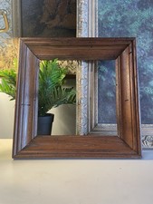 Usado, Moldura de madeira antiga vintage buraco de minhoca castanha primitiva 21 x 17 comprar usado  Enviando para Brazil