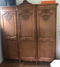 triple oak wardrobe for sale  LOUGHBOROUGH