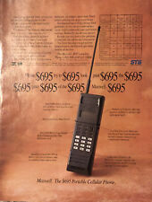 1989 Maxwell Celular Portátil IMPRESSÃO ANÚNCIO Celular Satélite Tecnologia Antigo Anos 80 comprar usado  Enviando para Brazil